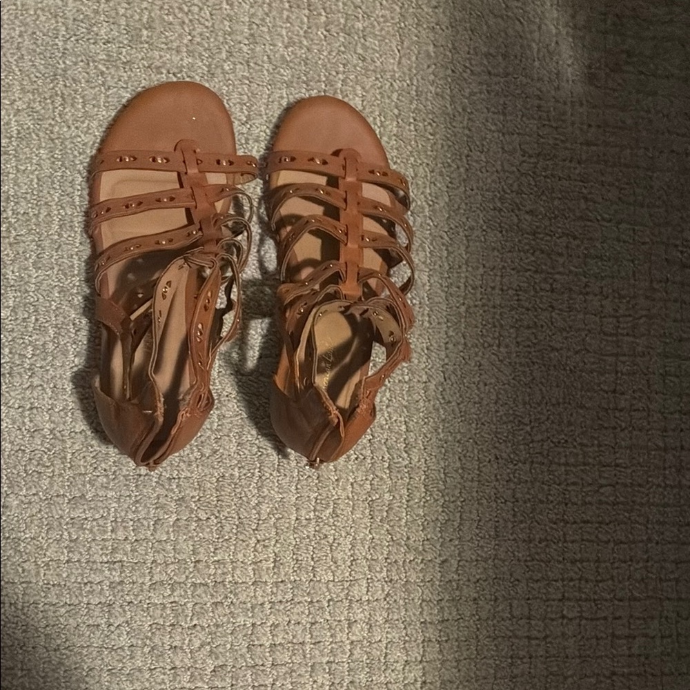 American Eagle by Payless Tan Strappy Sandals